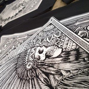 Variety of Screen Printing Finishes Example of Discharge Screen Printing