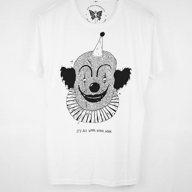 Black water based screen print on organic cotton. Illustration by Jimp. Organic t shirt printing - Illustration by Jimp.