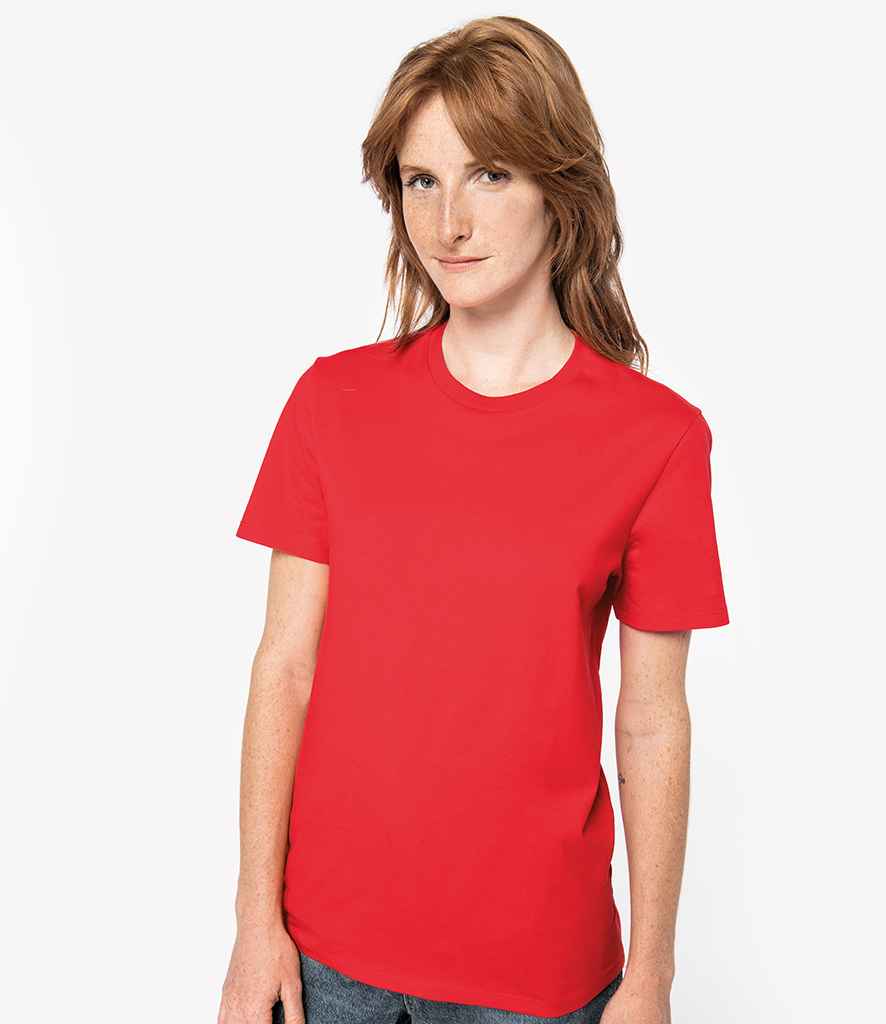 Native Spirit - NS300 Unisex T-Shirt - Poppy Red Native Spirit NS300 Unisex Poppy Red T-Shirt Model Shot