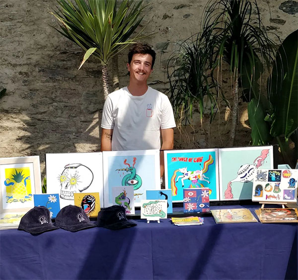 Illustrator Felix Griffiths at Art Stall