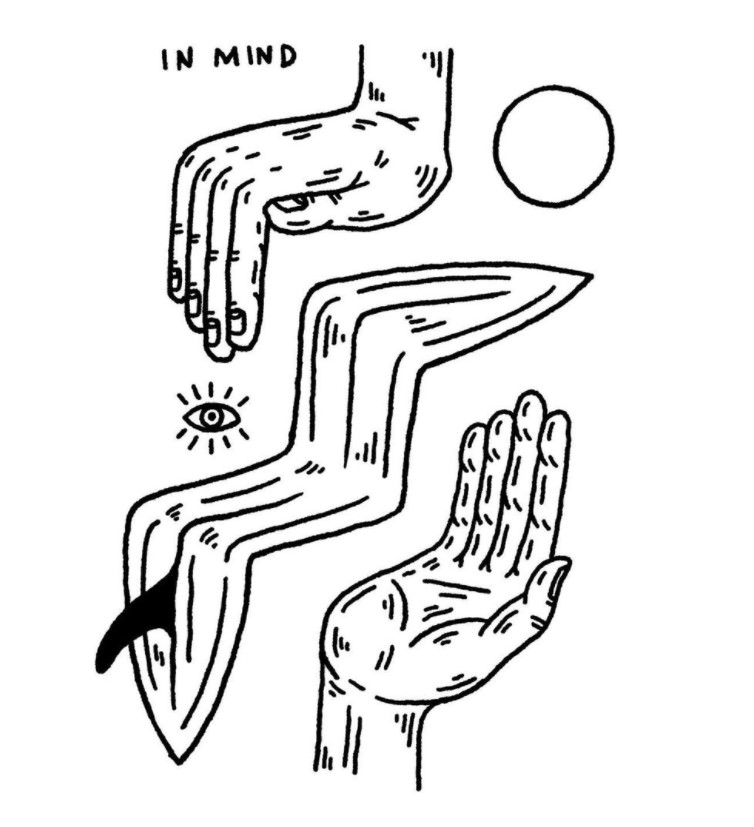 HandsforFeet artwork collaboration with Inmind Clothing