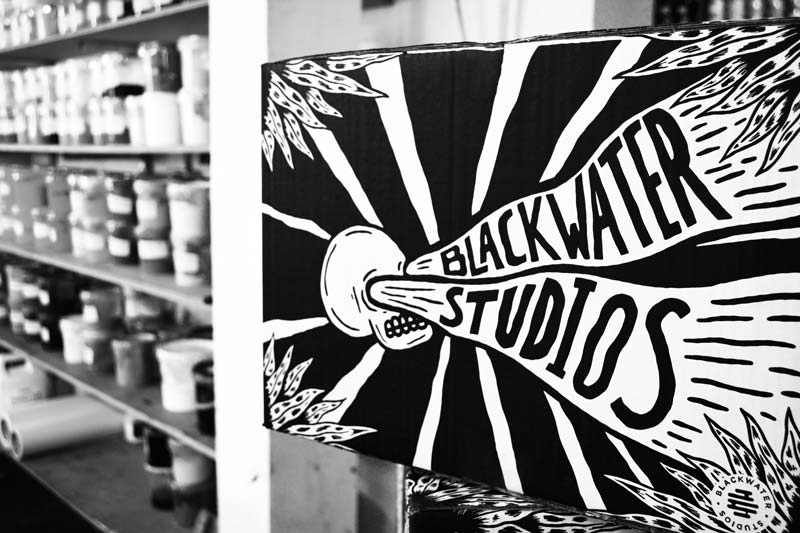 Custom Screen Printed Boxes by HandsForFeet for Blackwater Studios