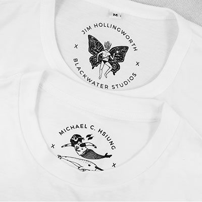 Illustrations Screen Printed Inside Neck