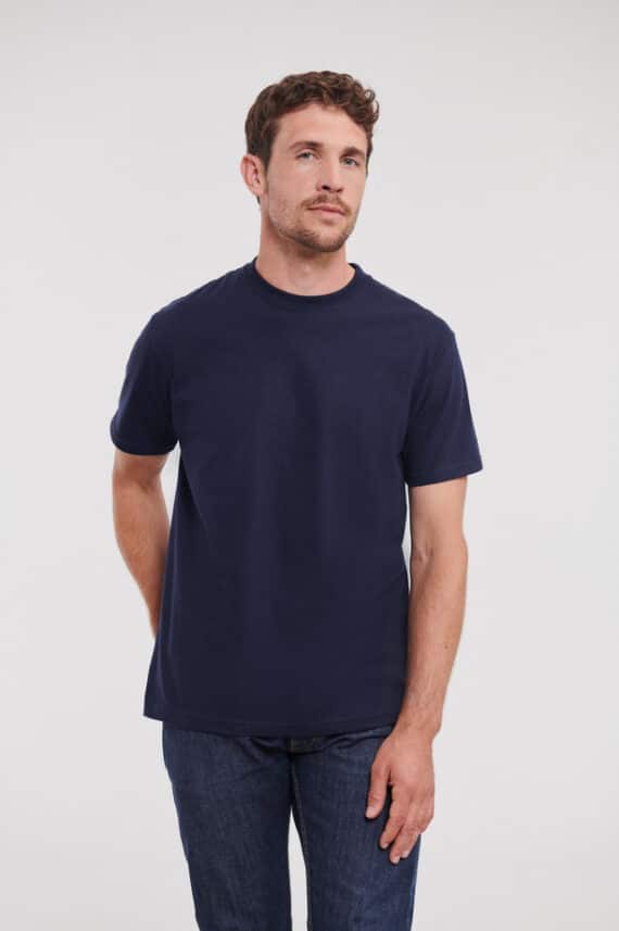 Russell 215M Classic Heavyweight T Shirt in French Navy
