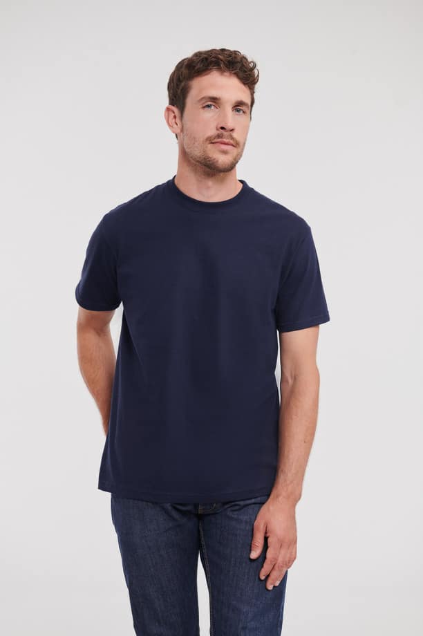 Russell 215M Classic Heavyweight T Shirt in French Navy