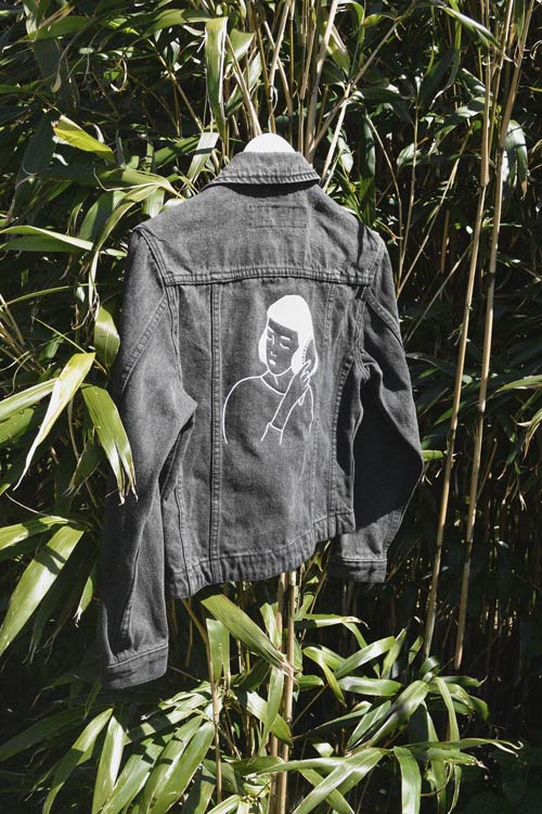 Self Care Denim Jacket Embroidery by Tallulah Fontaine